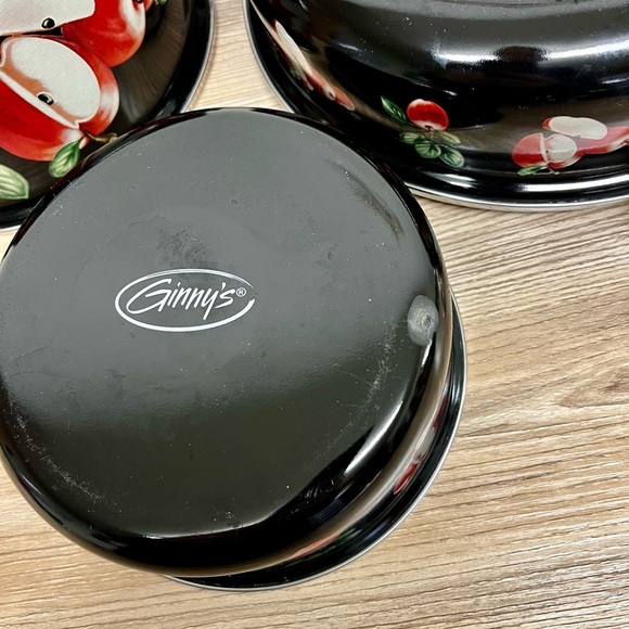 Vintage Ginny’s Enamel Pots and Pans With Apple Theme Lot of 3 - Picture 14 of 14
